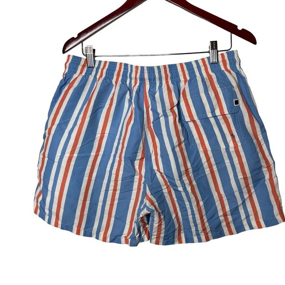Solid and Stripe men striped blue white swim trunks sz XL - Picture 2 of 5
